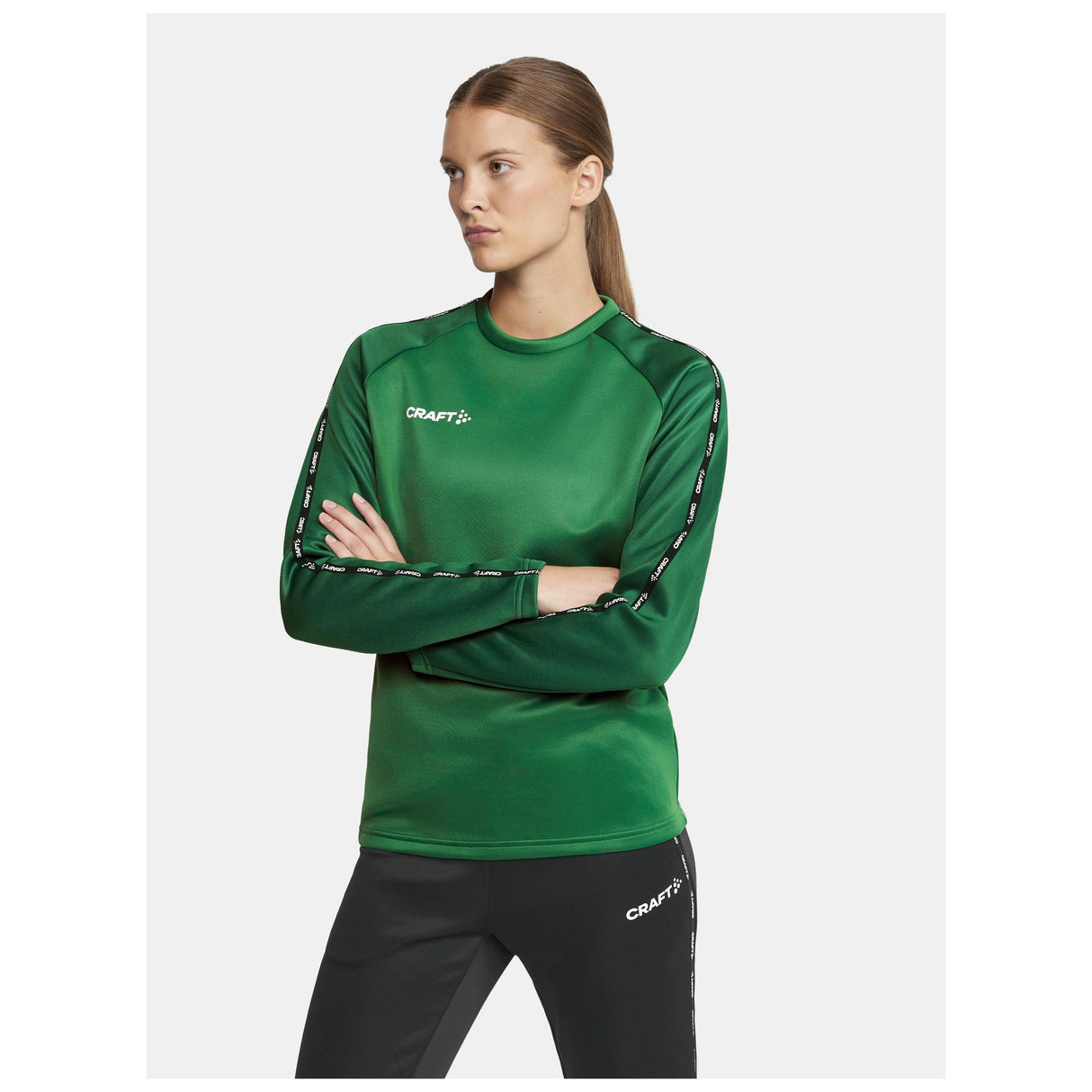 Squad 2.0 Crewneck W - Green/Ivy - Closeup 1