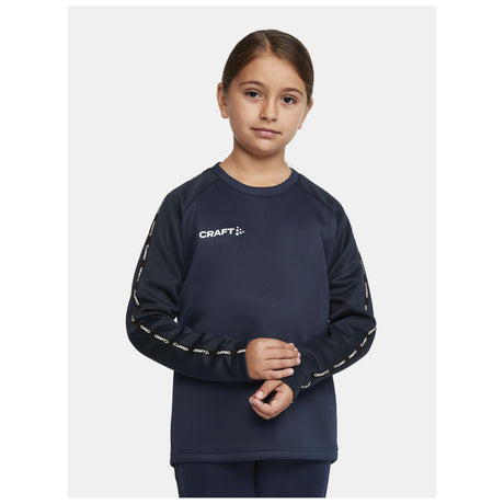 Squad 2.0 Crewneck Jr - Navy - Closeup 1