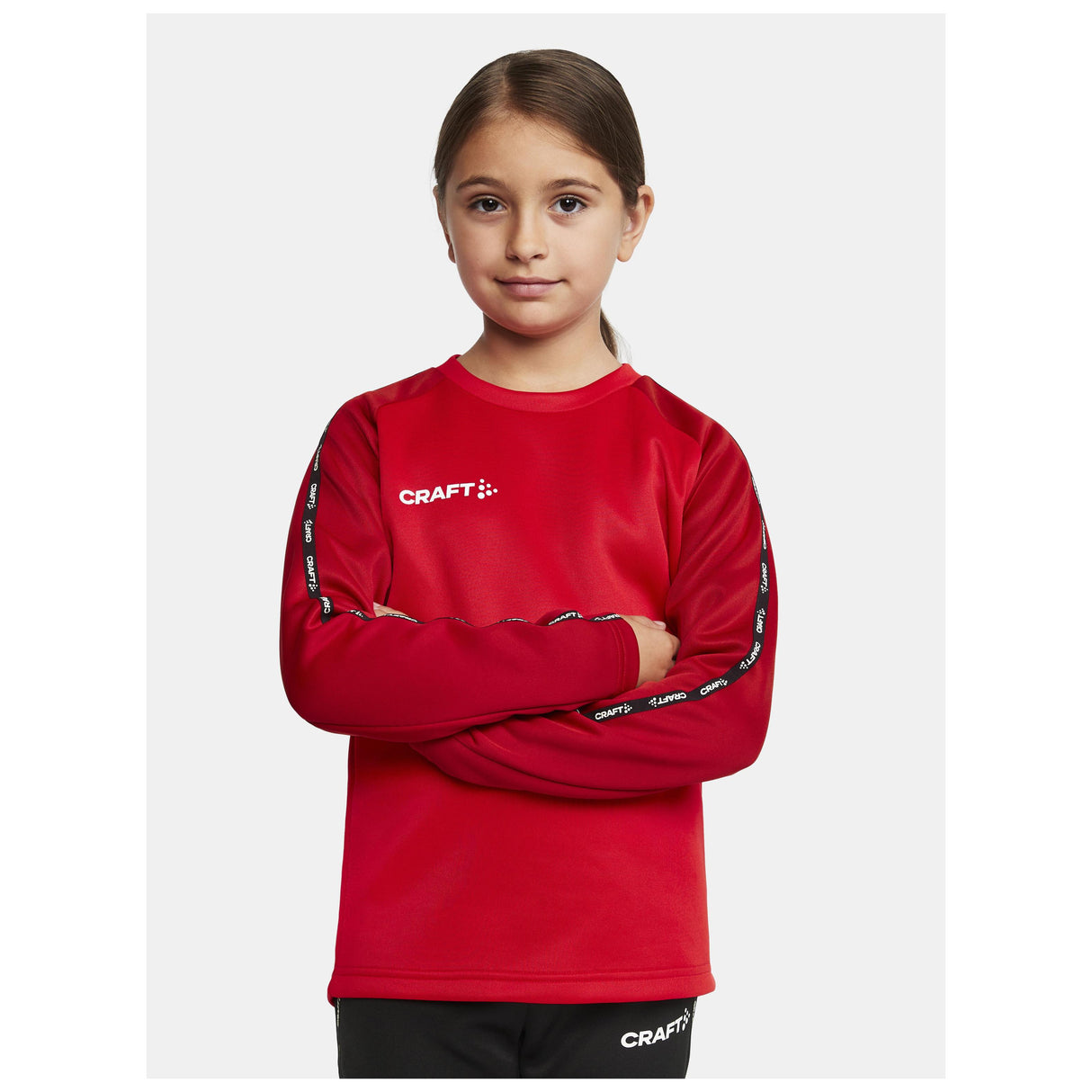 Squad 2.0 Crewneck Jr - Red - Closeup 1