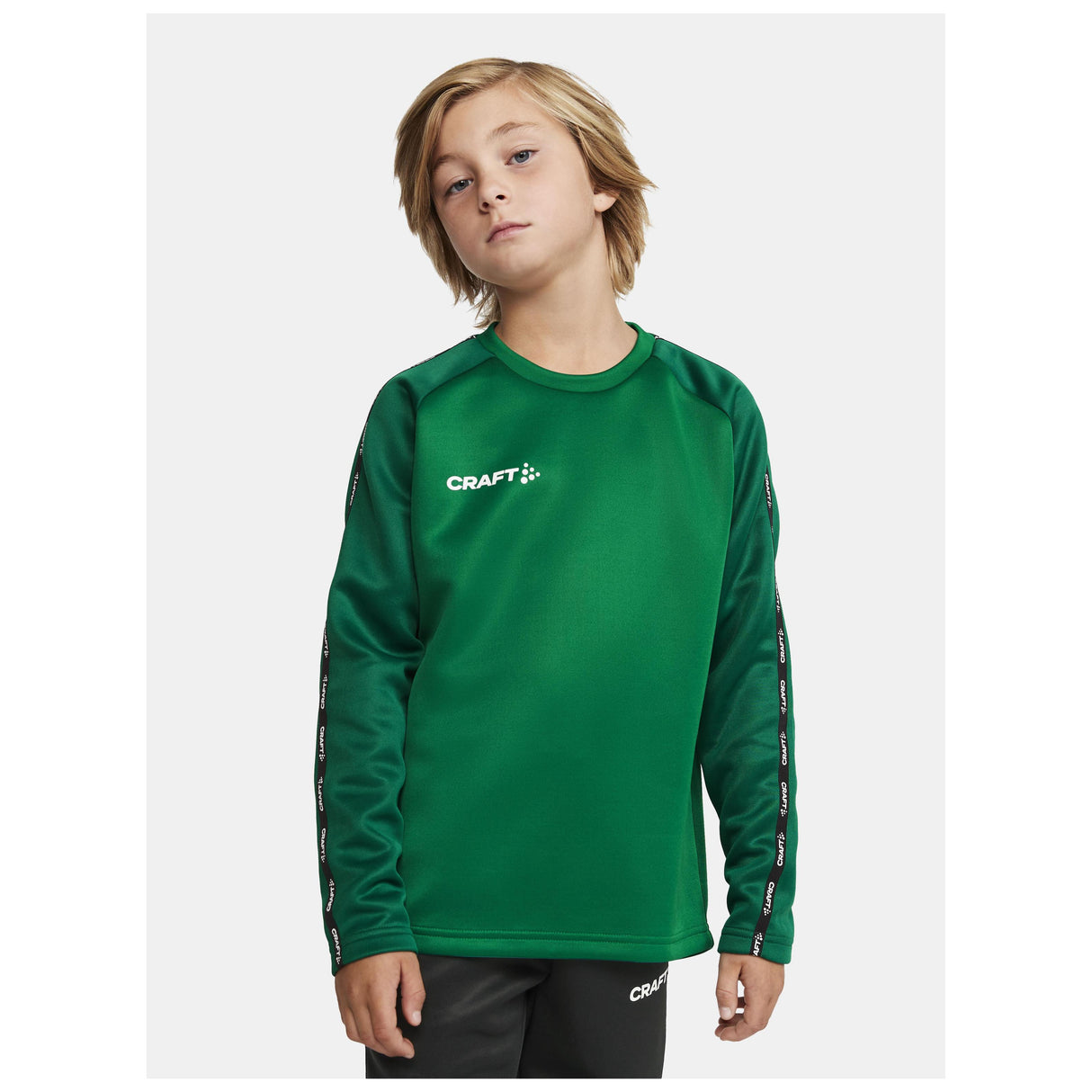 Squad 2.0 Crewneck Jr - Green/Ivy - Closeup 1
