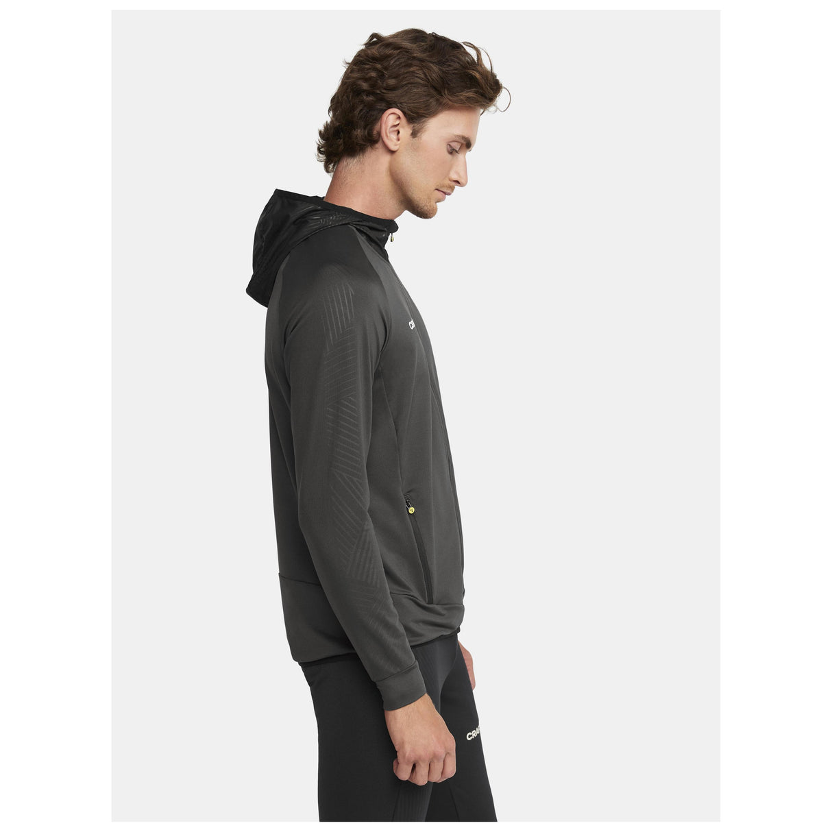 Extend Full Zip M - Dark Grey - Closeup 2