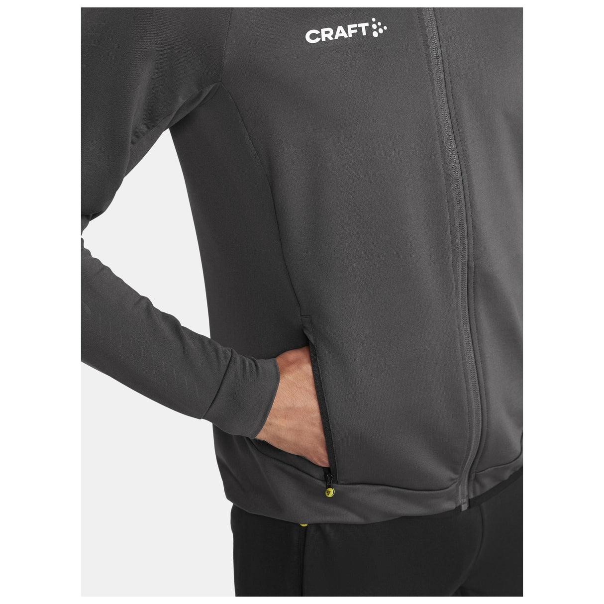 Extend Full Zip M - Dark Grey - Closeup 6