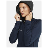 Extend Full Zip W - Navy - Closeup 5