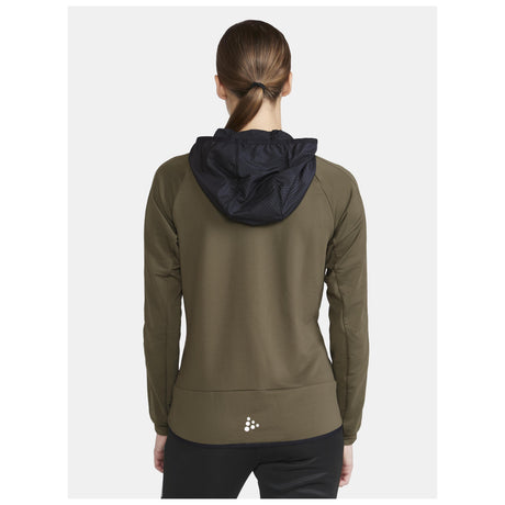 Extend Full Zip W - Dark Green - Closeup 3