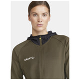 Extend Full Zip W - Dark Green - Closeup 5