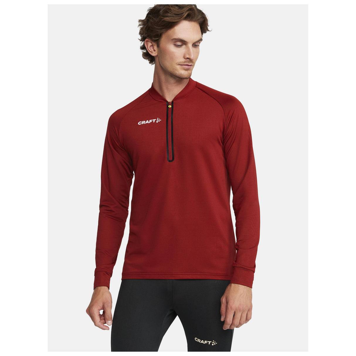 Extend Half Zip M - Dark Red - Closeup 1