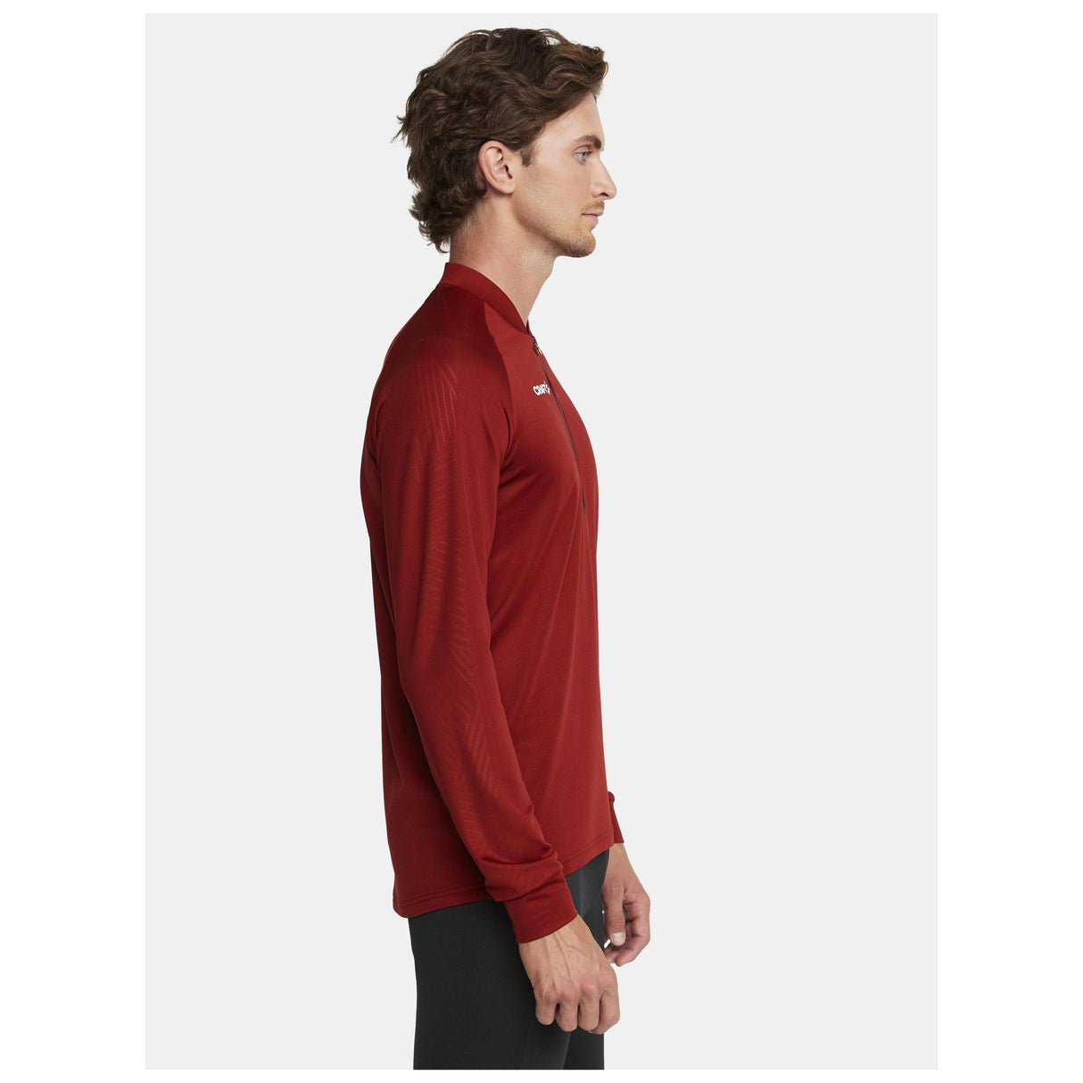 Extend Half Zip M - Dark Red - Closeup 2