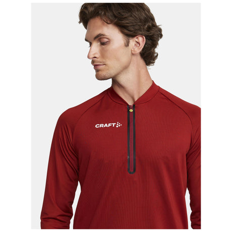 Extend Half Zip M - Dark Red - Closeup 4