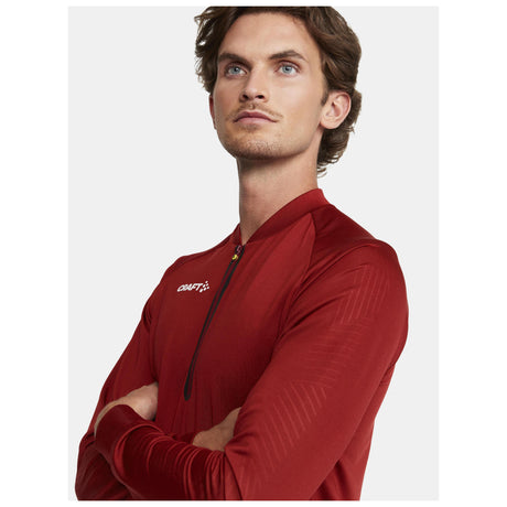 Extend Half Zip M - Dark Red - Closeup 5