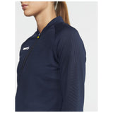 Extend Half Zip W - Navy - Closeup 6