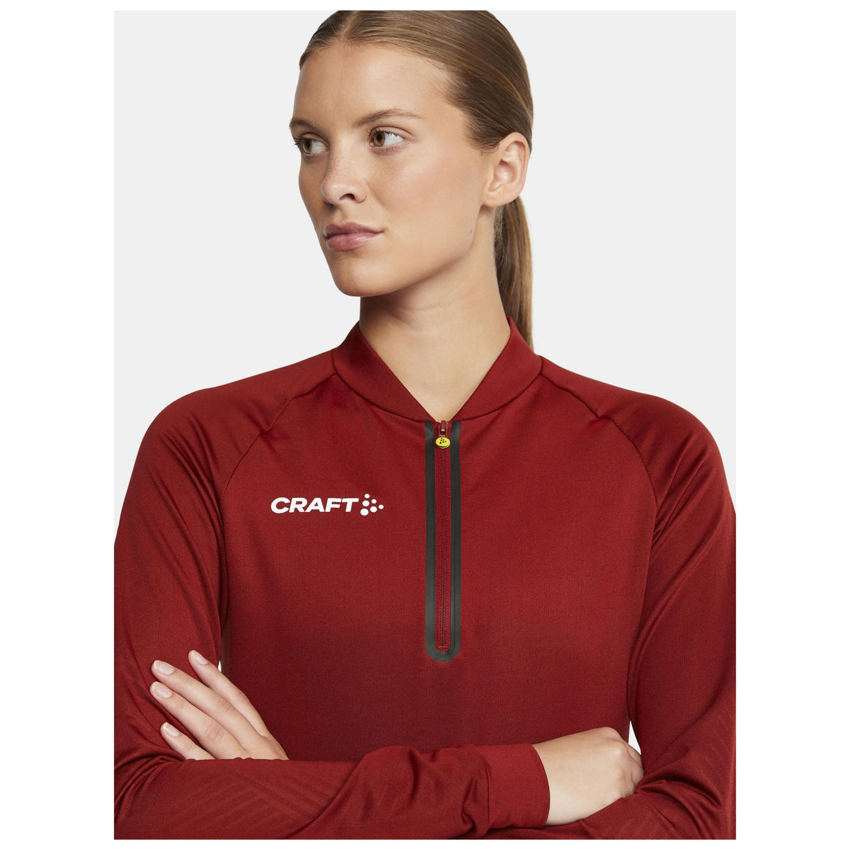 Extend Half Zip W - Dark Red - Closeup 4