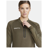 Extend Half Zip W - Dark Green - Closeup 4