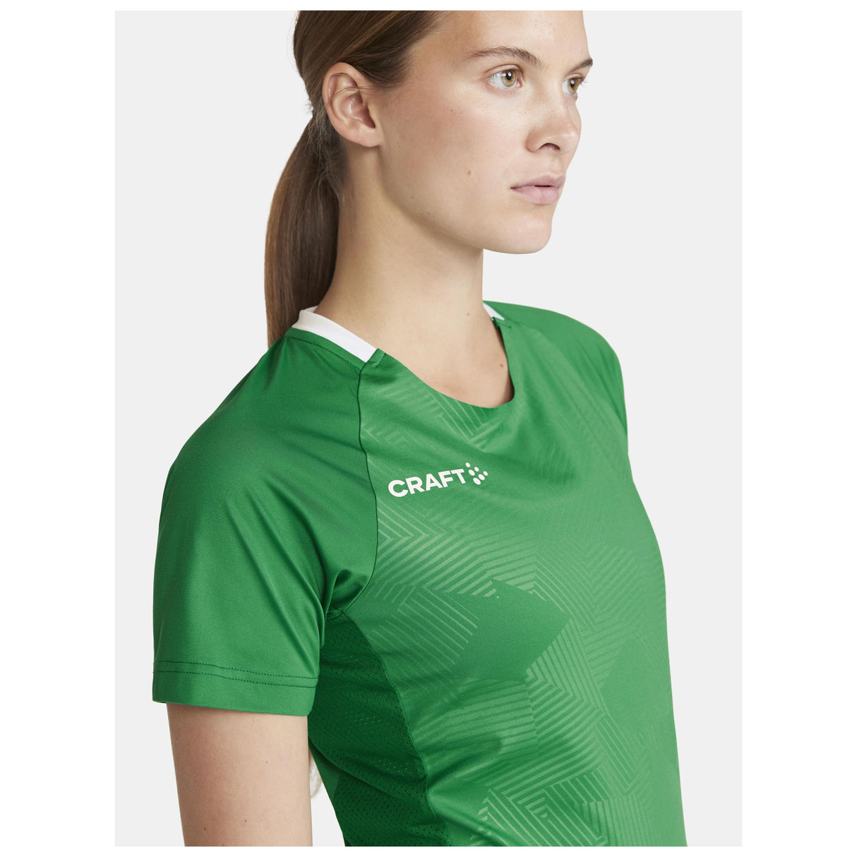 Premier Solid Jersey W - Green - Closeup 4