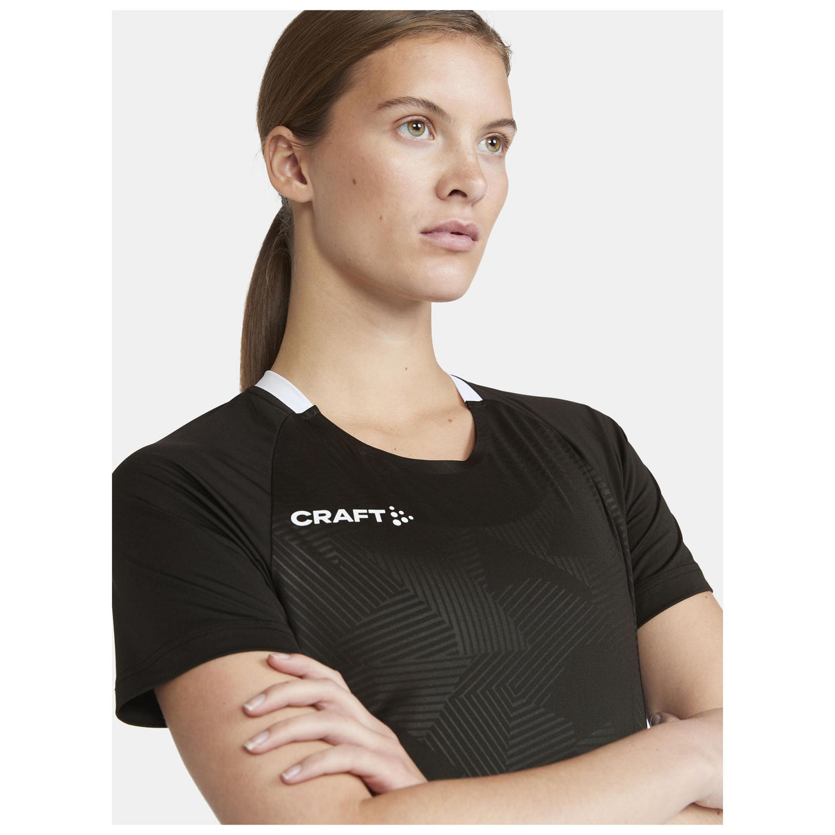 Premier Solid Jersey W - Black - Closeup 4