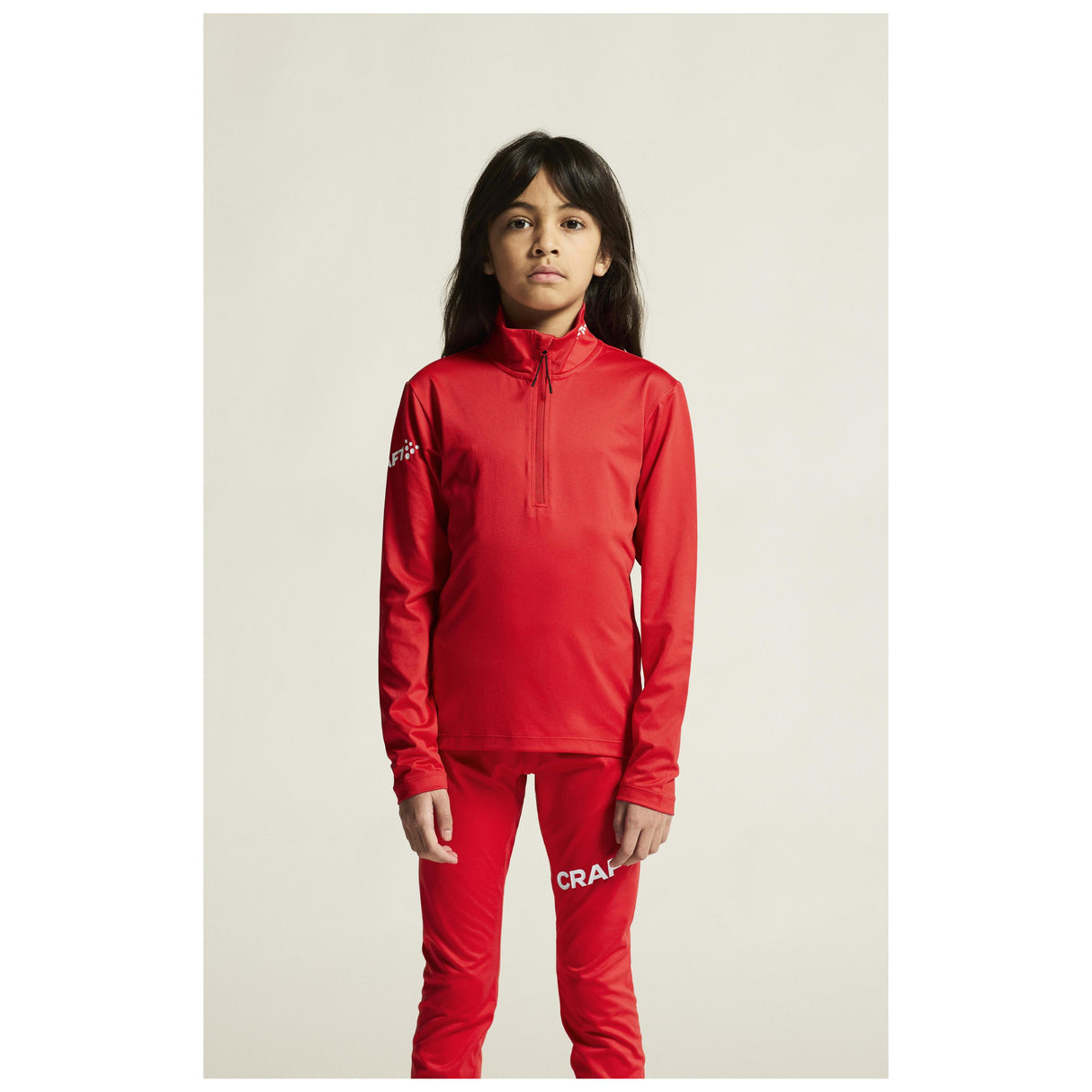 Adv Nordic Ski Club Jersey Jr - Red/White - Closeup 5