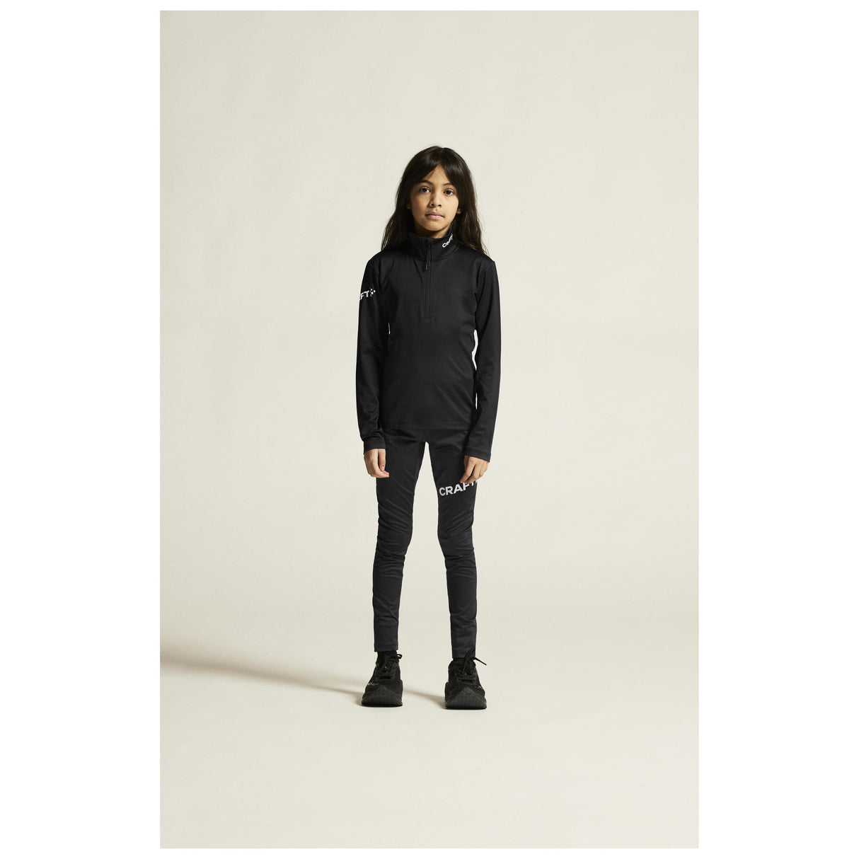 Adv Nordic Ski Club Jersey Jr - Black/White - Closeup 1