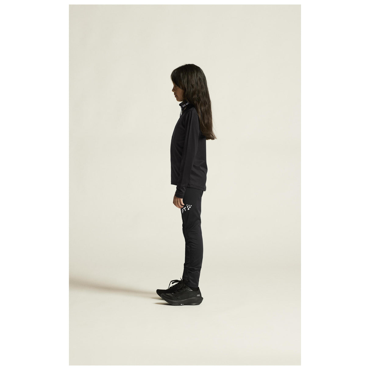 Adv Nordic Ski Club Jersey Jr - Black/White - Closeup 2