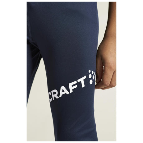 Adv Nordic Ski Club Tights Jr - Dark Blue/White - Closeup 6