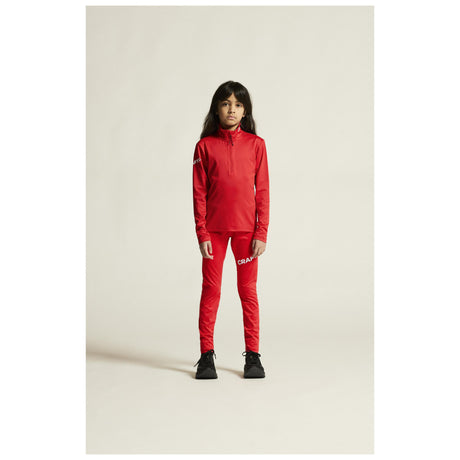 Adv Nordic Ski Club Tights Jr - Red/White - Closeup 1