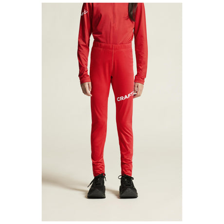 Adv Nordic Ski Club Tights Jr - Red/White - Closeup 5