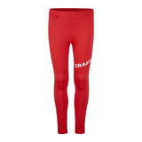 Adv Nordic Ski Club Tights Jr - Red/White - Front