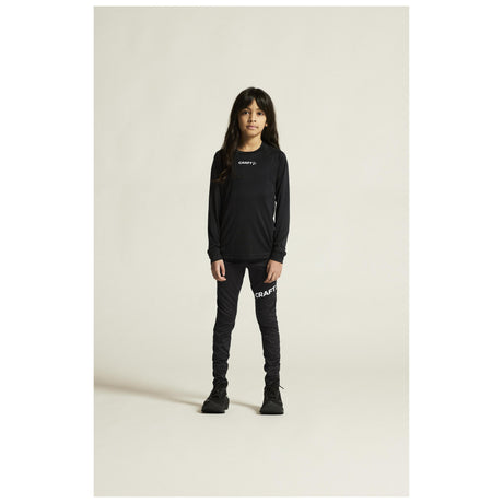 Adv Nordic Ski Club Tights Jr - Black/White - Closeup 1