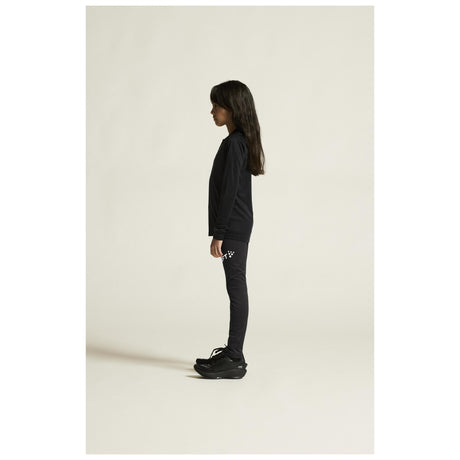 Adv Nordic Ski Club Tights Jr - Black/White - Closeup 2