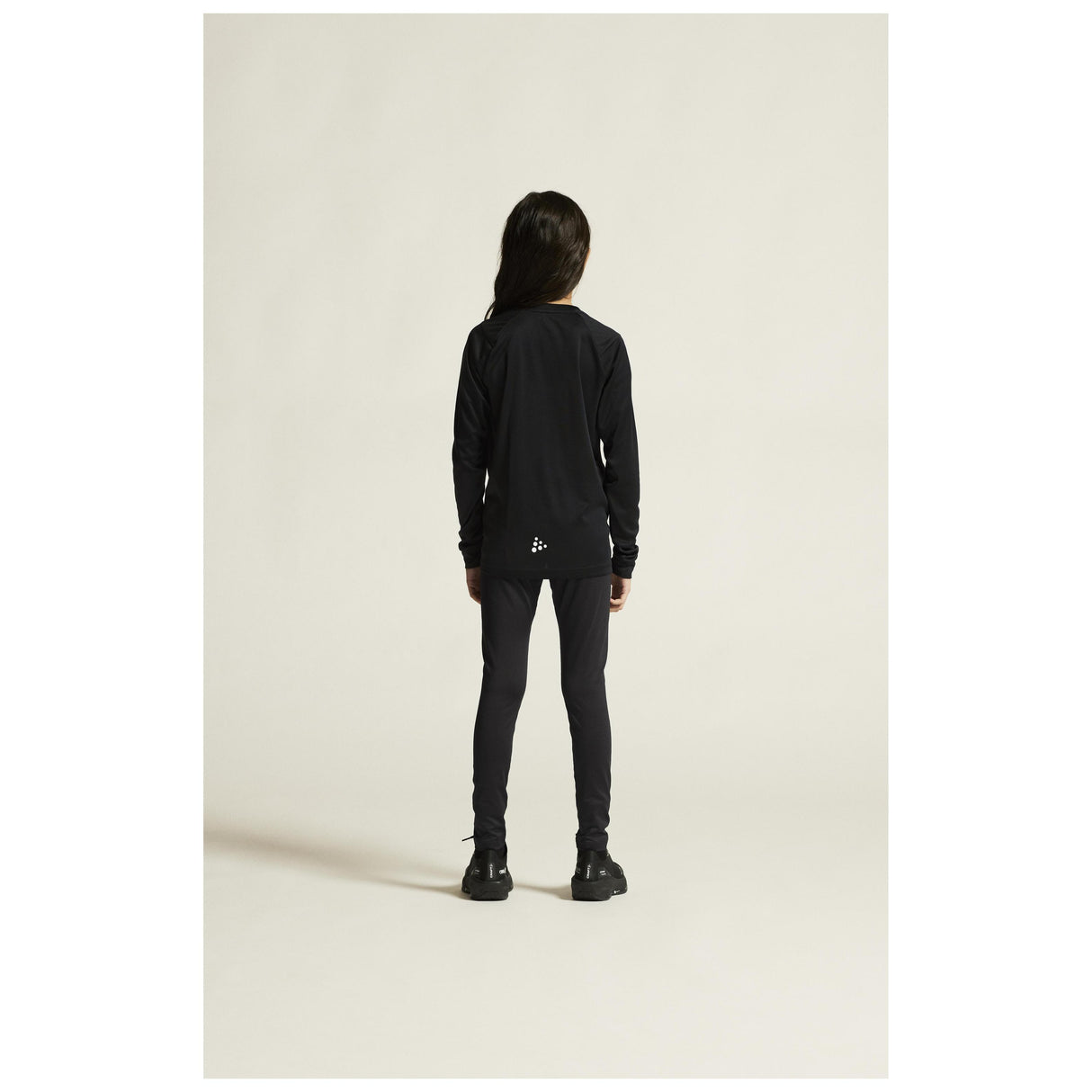 Adv Nordic Ski Club Tights Jr - Black/White - Closeup 4