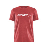 Community Logo Ss Tee M - Red Melange - Front