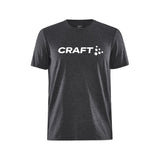 Community Logo Ss Tee M - Black Melange - Front