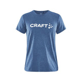 Community Logo Ss Tee W - Club Cobolt Melange - Front