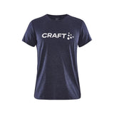 Community Logo Ss Tee W - Navy Melange - Front