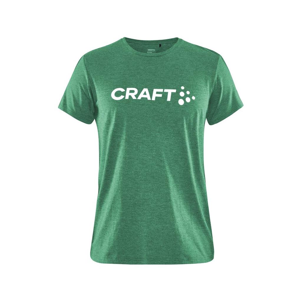 Community Logo Ss Tee W - Green Melange - Front