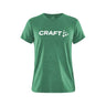 Community Logo Ss Tee W - Green Melange - Front
