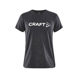 Community Logo Ss Tee W - Black Melange - Front