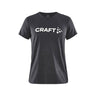 Community Logo Ss Tee W - Black Melange - Front