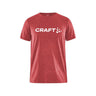 Community Logo Ss Tee Jr - Red Melange - Front
