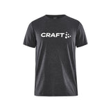 Community Logo Ss Tee Jr - Black Melange - Front