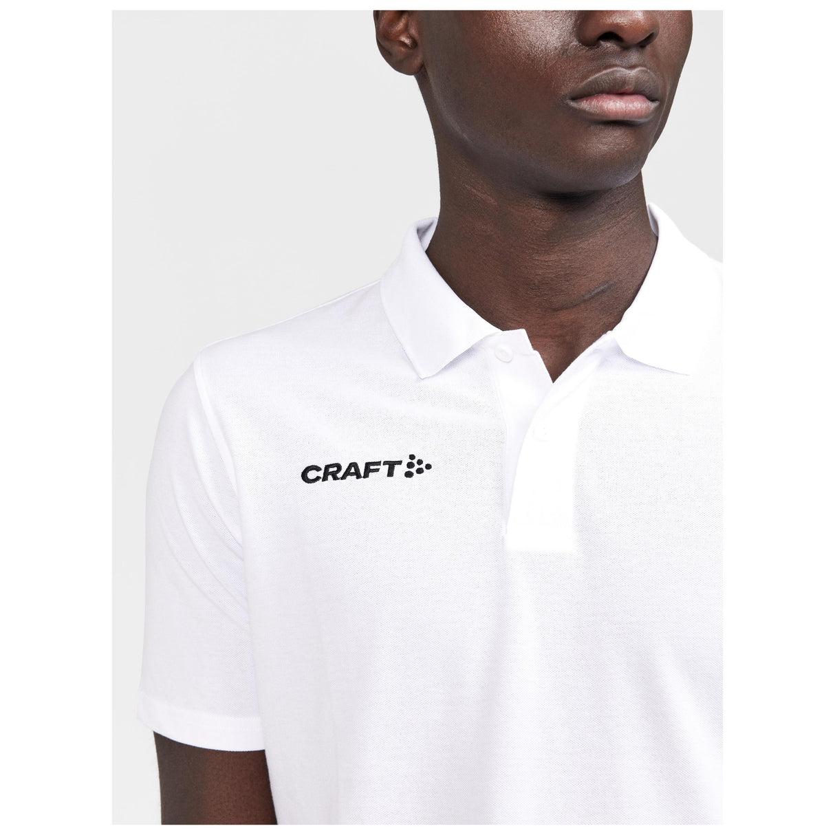 Progress 2.0 Polo M - White - Closeup 4