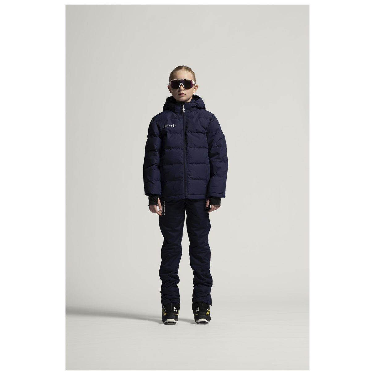 Evolve Down Jacket Jr - Navy - Closeup 1