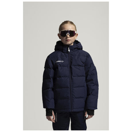 Evolve Down Jacket Jr - Navy - Closeup 2