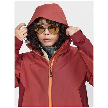 Core Explore Shell Jacket W - Rust - Closeup 3