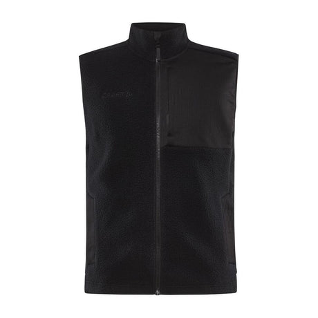 Adv Explore Pile Fleece Vest M - Black - Front