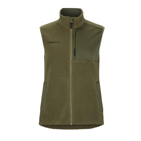 Adv Explore Pile Fleece Vest W - Dark Green - Front