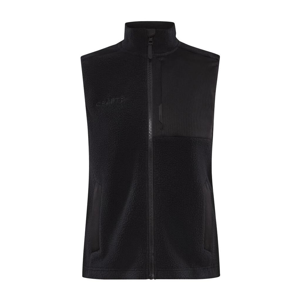 Adv Explore Pile Fleece Vest W - Black - Front