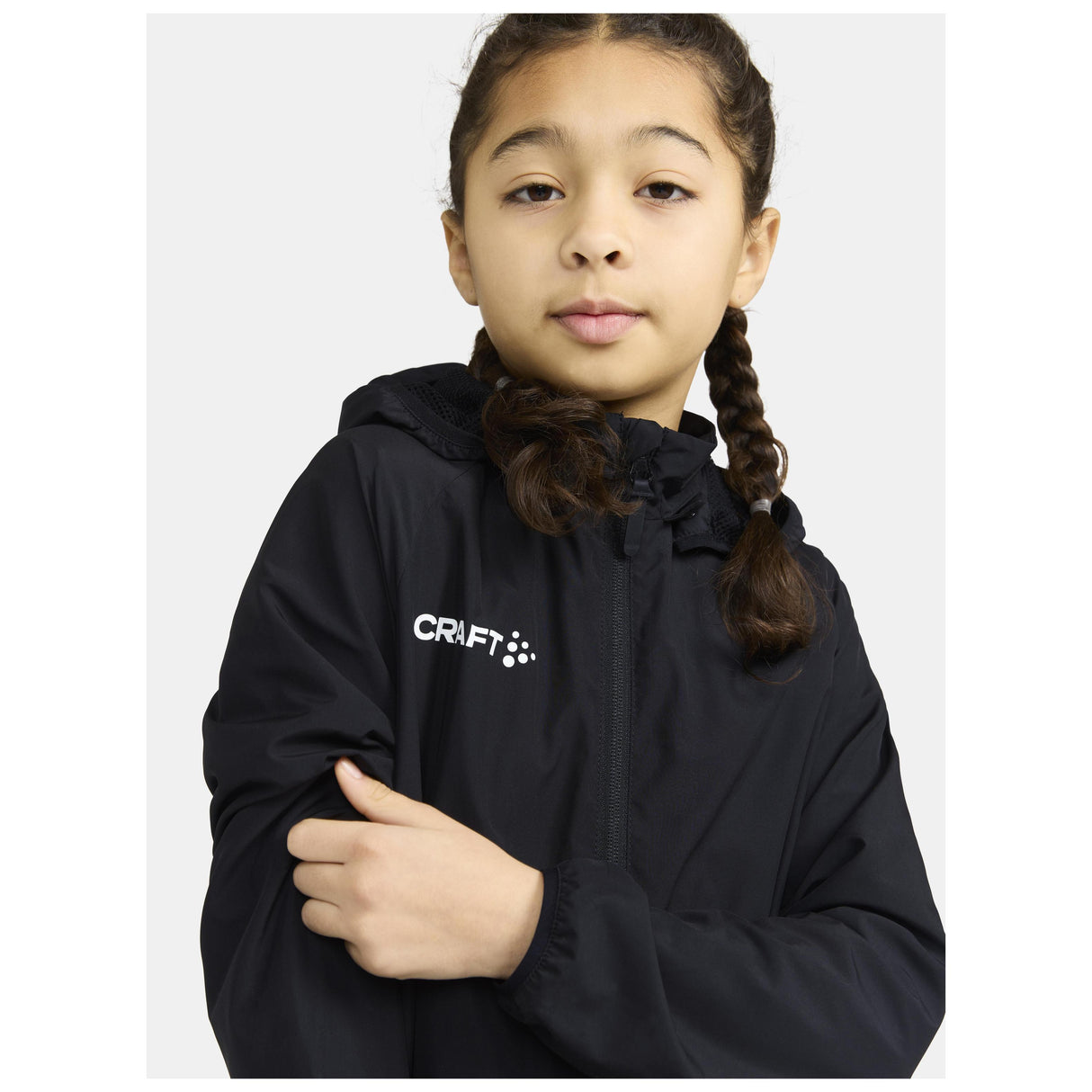 Squad Go Jacket Jr - Black - Closeup 3