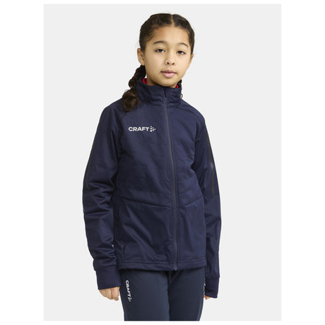 Adv Nordic Ski Club Jacket Jr - Dark Blue - Closeup 1