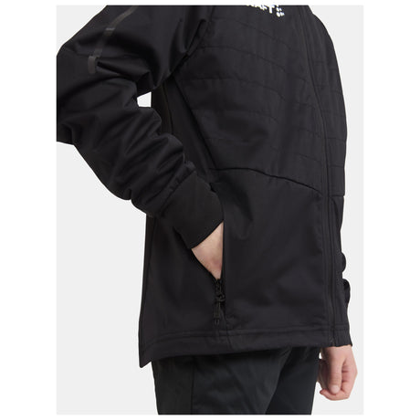 Adv Nordic Ski Club Jacket Jr - Black - Closeup 3