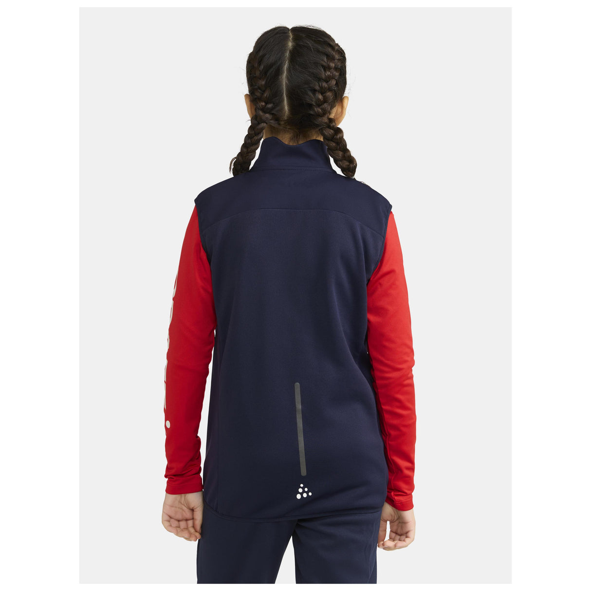 Adv Nordic Ski Club Vest Jr - Dark Blue - Closeup 2