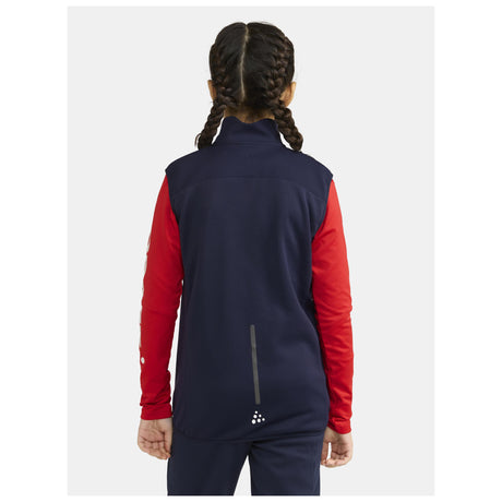 Adv Nordic Ski Club Vest Jr - Dark Blue - Closeup 2